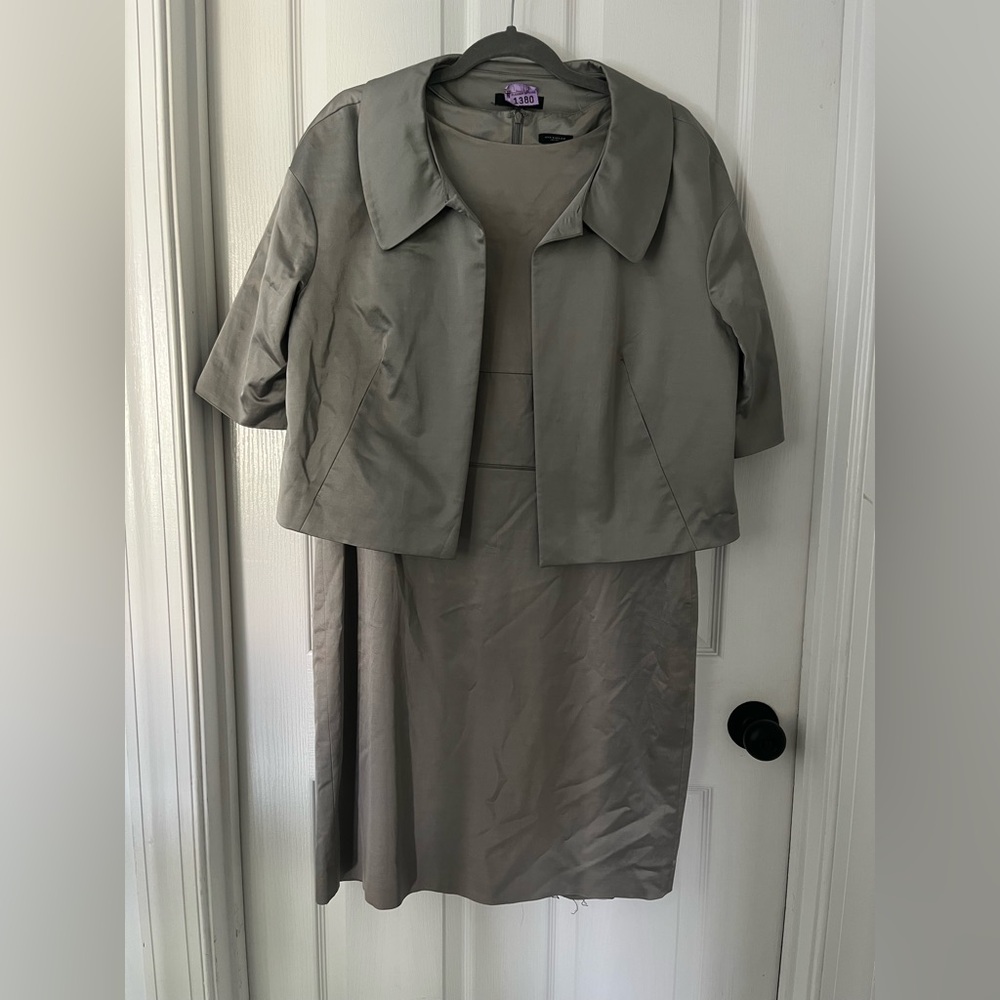 Ann Taylor Gray Dress with Jacket - Picture 2 of 10